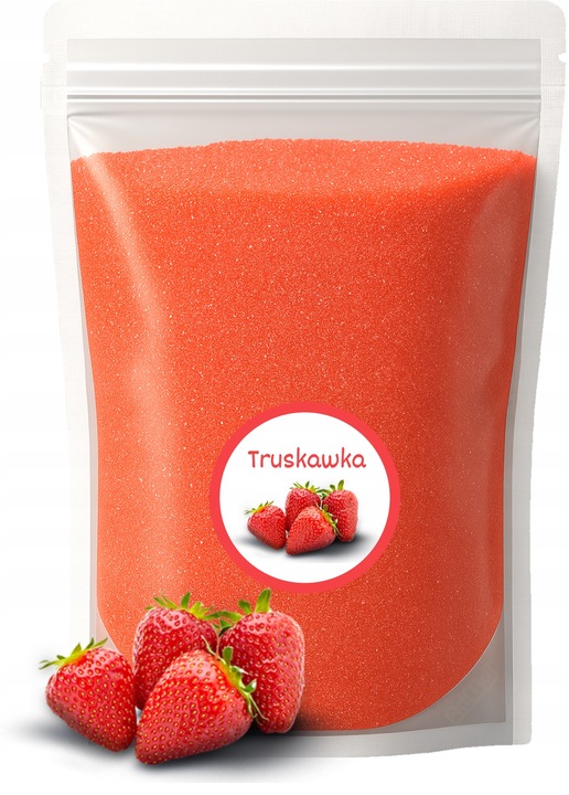 Cukier Kolorowy i Smakowy 4x 1kg Doypack Do Waty Cukrowej Zestaw