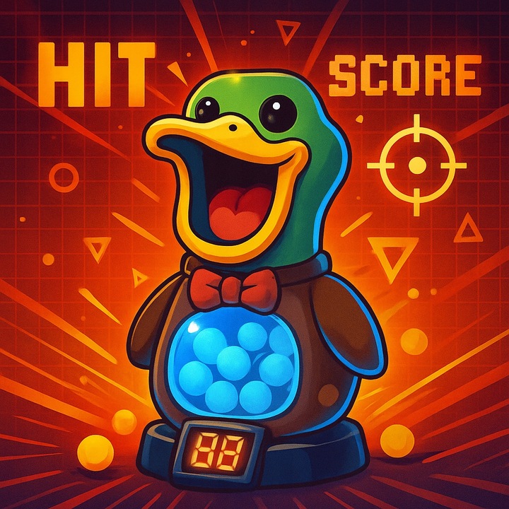 GŁODNA KACZKA XXL STRZELANIE DO CELU UCIEKA LED 2xPISTOLET PREZENT URODZINY