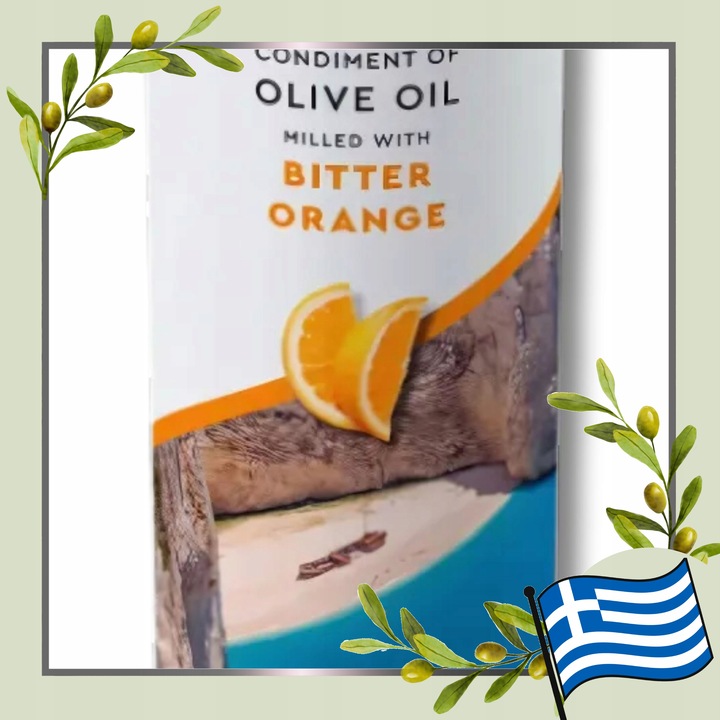 Oliwa z oliwek EXTRA VIRGIN z pomarańczą GRECKA 0,5L TŁOCZONA NA ZIMNO