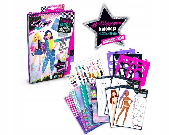 EPEE PROJEKT MODA zestaw kreatywny SZKICOWNIK dla dziewczynki +6 lat