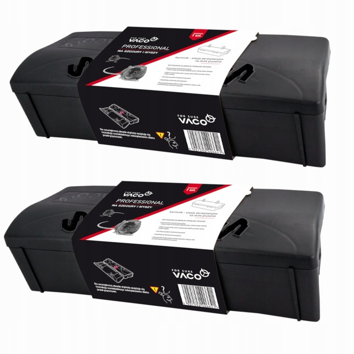 2x Karmnik Duża Stacja Deratyzacyjna + Trutka na Myszy i Szczury 150gr VACO