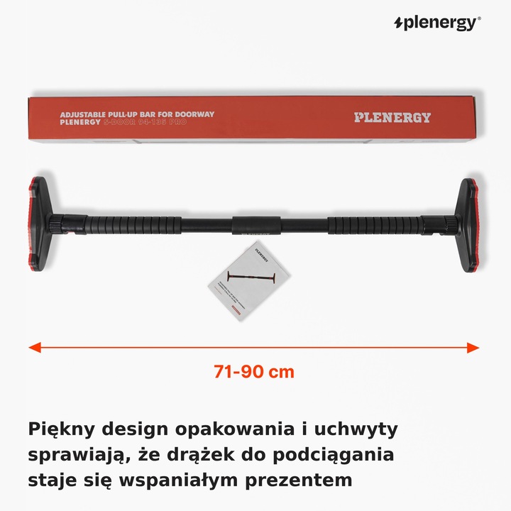 Drążek do podciągania rozporowy do ćwiczeń Plenergy S-Door 71-90 cm