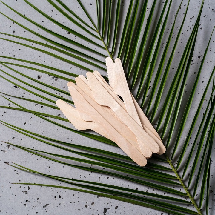 Zestaw z trzciny cukrowej kwadratowy brąz/12 osób