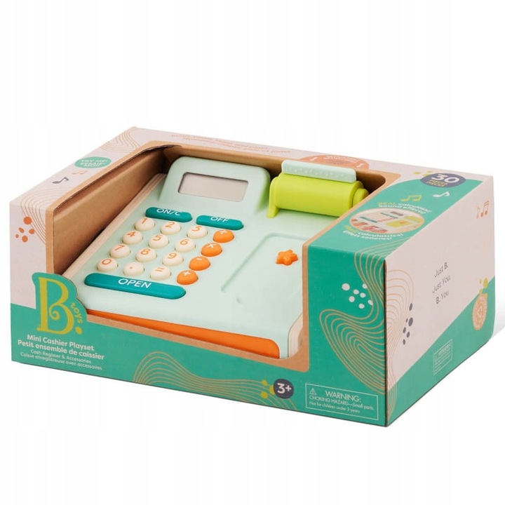 B.TOYS Kasa fiskalna dla dzieci ze skanerem i czytnikiem kart płatniczych