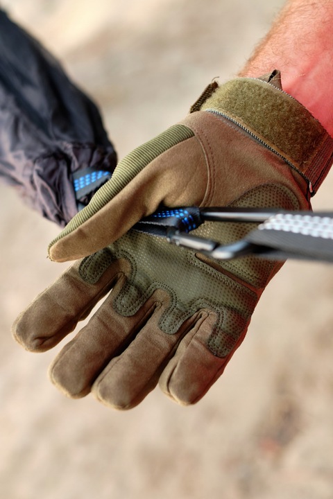Rękawiczki taktyczne militarne bojowe zielone M