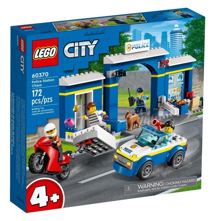 LEGO City Policja Posterunek Radiowóz Motor + Remiza Strażacka Łatwe Klocki