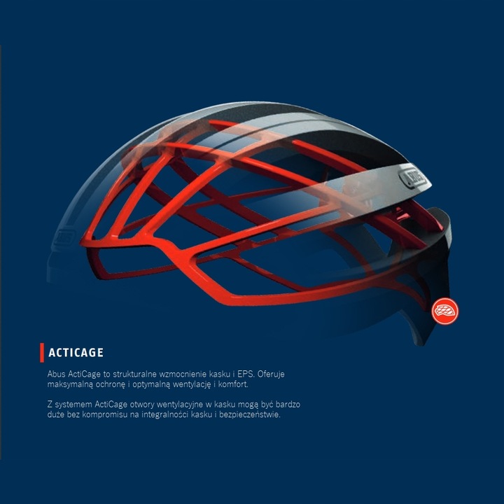 Kask rowerowy Abus Viantor szosa gravel czerwony czarny biały r. L 58-62 cm