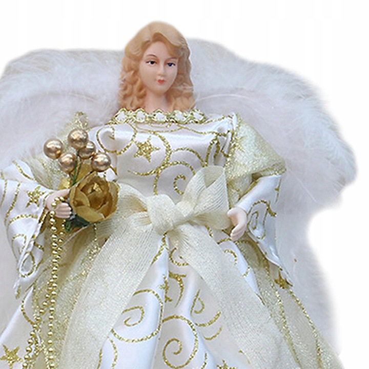 Anioł Treetop 12 cali 30 cm Choinka Ozdoba świąteczna Ozdoba złota