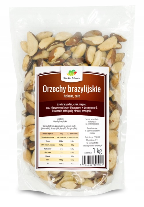 ORZECHY BRAZYLIJSKIE CAŁE - SELEN - 1000g 1kg
