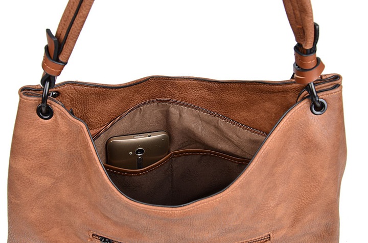 TOMMASINI TOREBKA damska WOREK na ramię pasek czarny