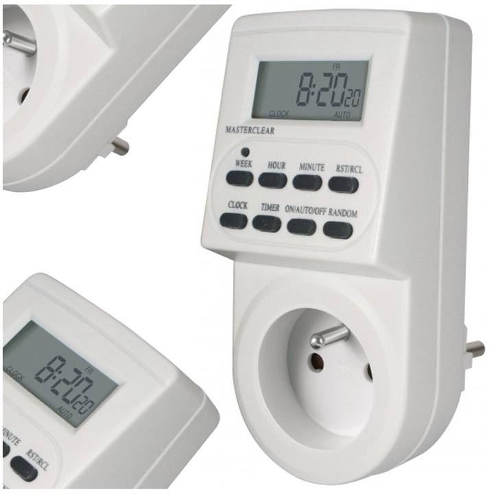 Programator Czasowy Elektroniczny Wyświetlacz 230V/16A Certyfikat CE