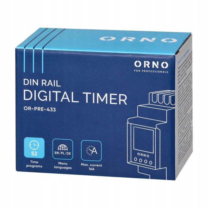 Elektroniczny Programator Czasowy Timer z Wyświetlaczem LCD na Szynę DIN