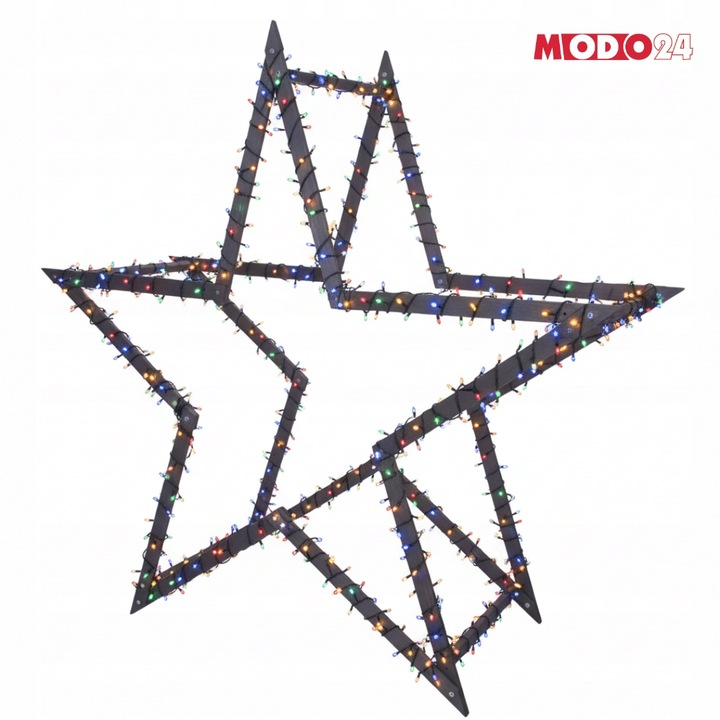 Gwiazda świąteczna 3D ulepszona z koziołków ModoStar 189cm drewno IMPREGNAT