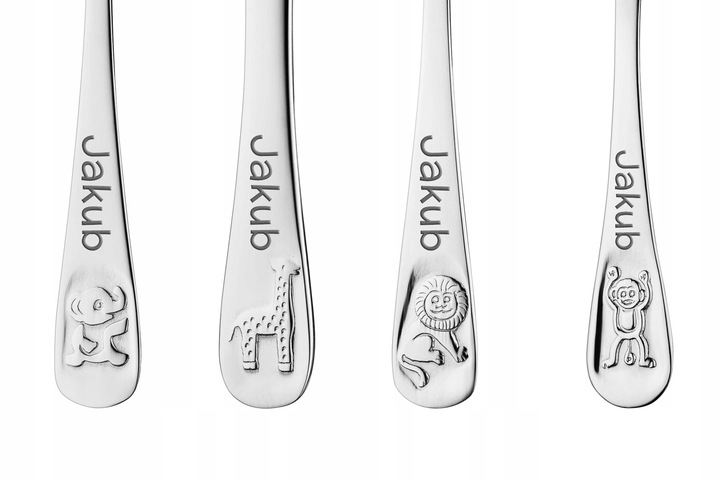 Sztućce dla Dzieci z GRAWEREM GRATIS Prezent na Chrzest Roczek