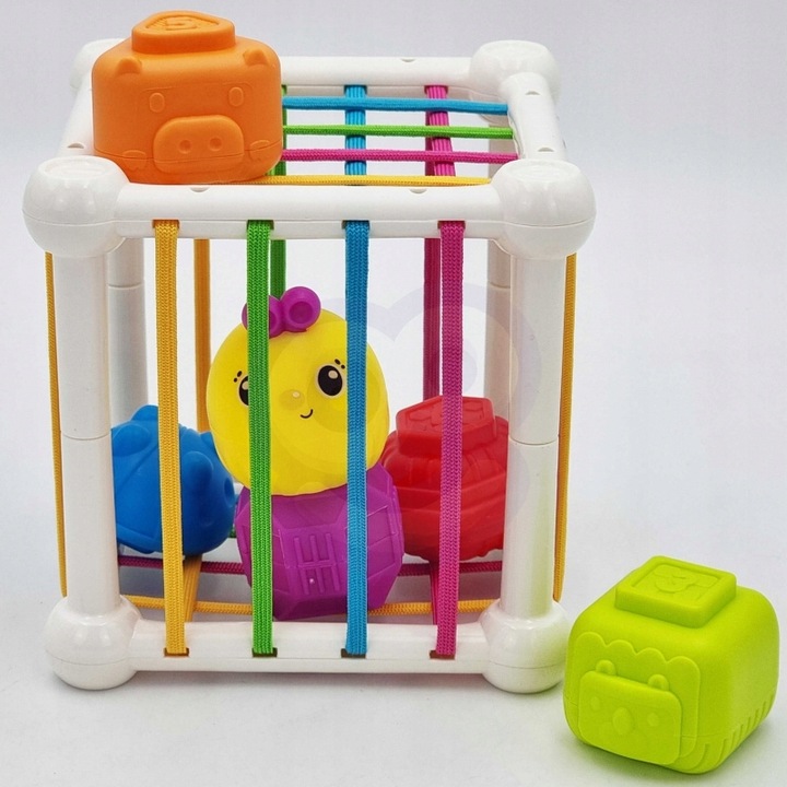 Zabawka Sensoryczna Sorter Kostka Zwierzaki 7 ele.