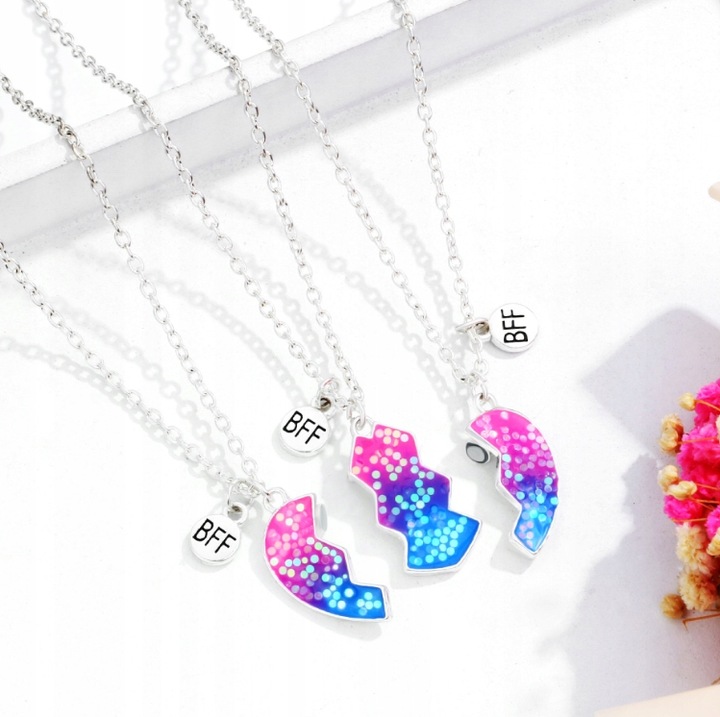 ŁAŃCUSZKI BFF DLA PRZYJACIÓŁEK ZESTAW 3 sztuki