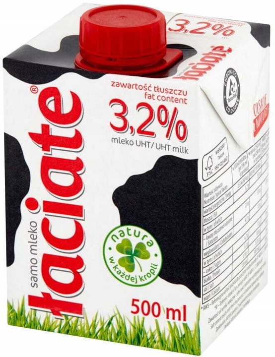 10x Mleko UHT Łaciate 3.2% 0.5l