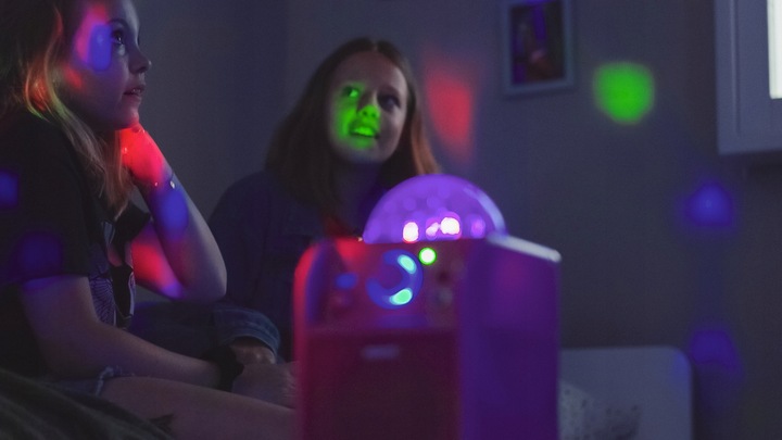 GŁOŚNIK BLUETOOTH LED RGB 50W+ MIKROFON KARAOKE