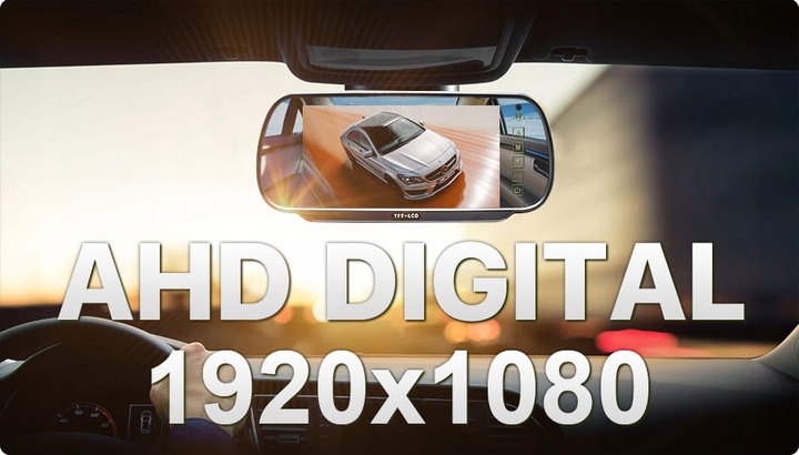 Monitor samochodowy pełne lustro AHD 7 FULLHD 4PIN