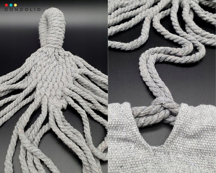 Hamak Brazylijski Dwuosobowy XXL 220kg BOHO makrama Wytrzymały DONDOLIO