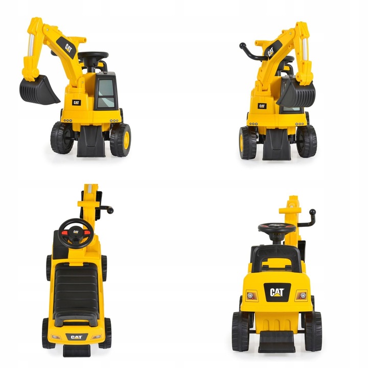 Koparka CATERPILLAR dla dzieci CAT JEŹDZIK ODPYCHACZ ruchoma łyżka DŹWIĘKI