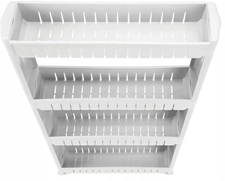 SZAFKA DO KUCHNI ŁAZIENKI MOBILNA NA KÓŁKACH BIAŁA WĄSKI REGAŁ 4 POZIOMY