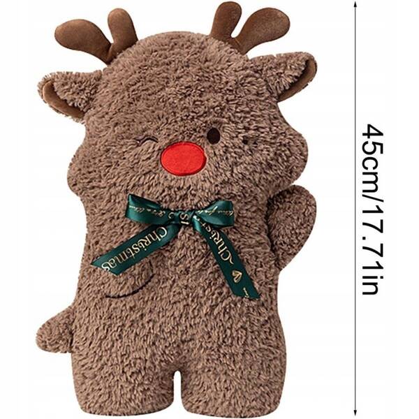 ECARLA poduszka welurowa Brązowa Renifer 40cm PDS16