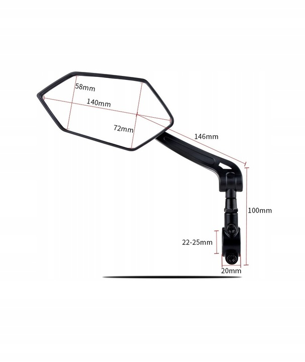 Lusterko rowerowe EasyDo RM05 obrotowe Prawe