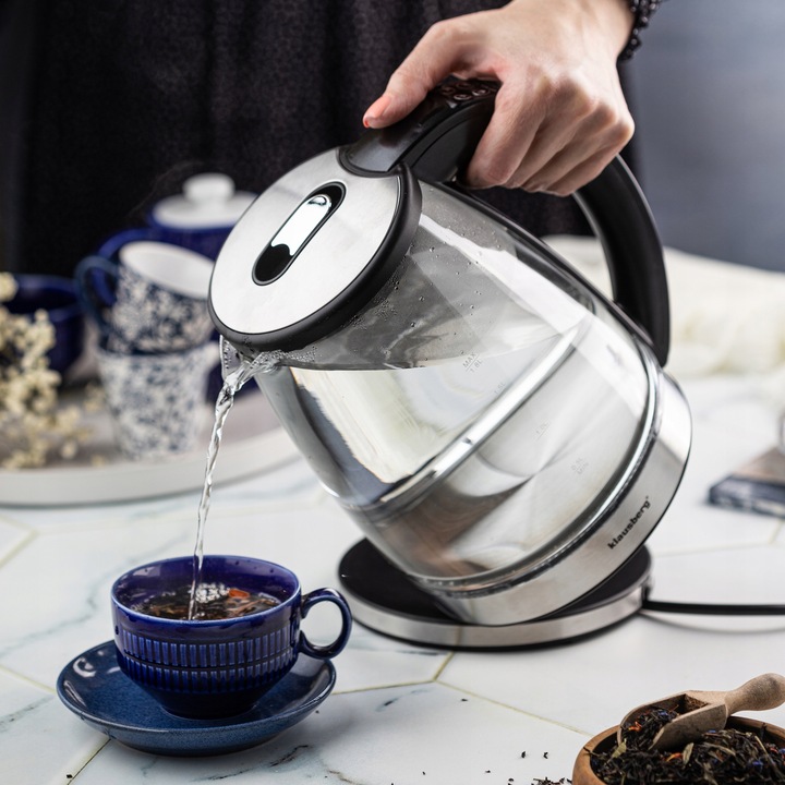 Czajnik elektryczny szklany Regulacja Temp. Klausberg KB-7887 1.8L LED LCD