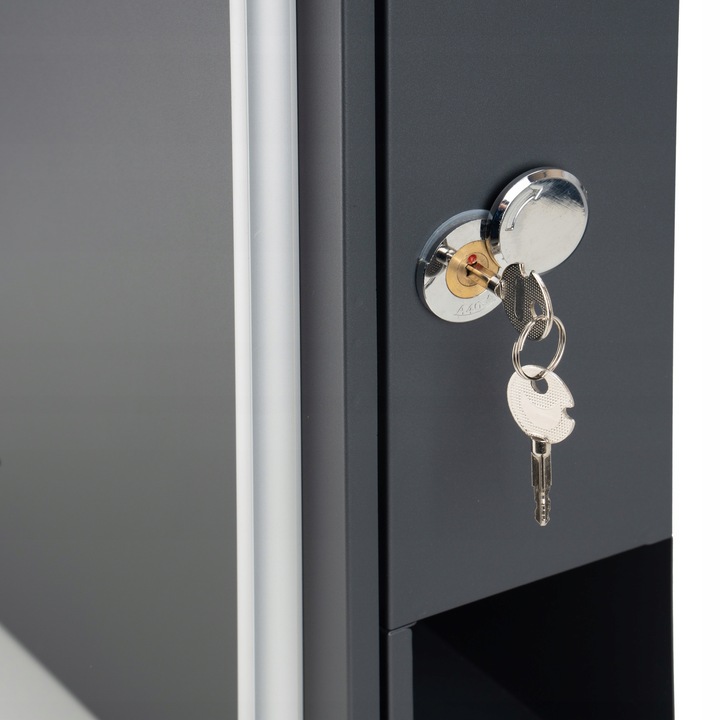 Skrzynka Pocztowa Na Listy Z Nazwą Ulicy Numerem Domu Napisem Antracyt