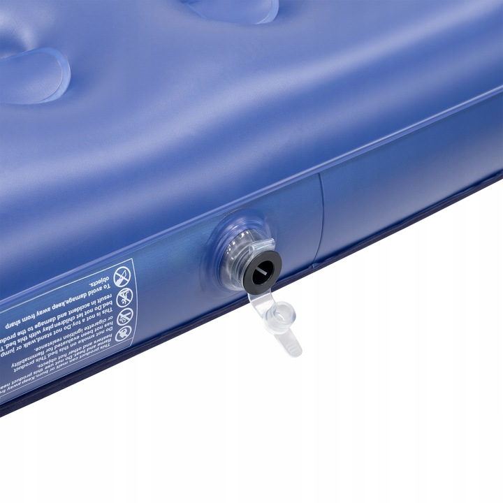 Materac dmuchany dwuosobowy do spania + pompka 186 x 130 x 22 cm Rebel