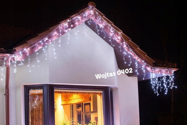 SOPLE 500 LED ZEWNĘTRZNE LAMPKI choinkowe KURTYNA IP44 STAŁE + FLASH