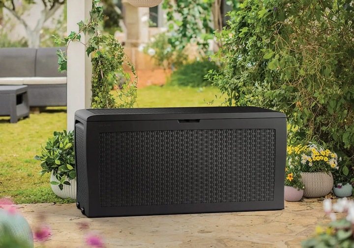 KETER | SAMOA Rattan Skrzynia ogrodowa / schowek 270 l / grafit