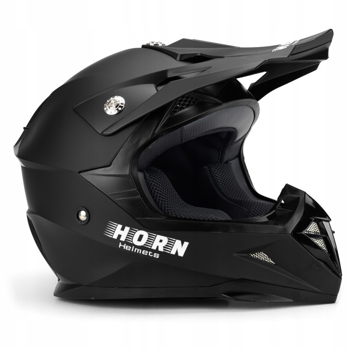 JUNIOR KASK MOTOCYKLOWY CROSS HORN QUAD + GOGLE XS (YS 48-49CM)