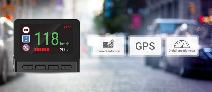 Inteligentny wideorejestrator Navitel RS985 GPS Night Vision 4K + Gratis