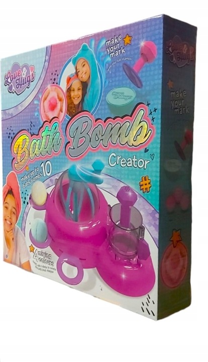 BATH BOMB ZESTAW DO TWORZENIA KUL KĄPIELOWYCH 10 KUL 4 KOLORY