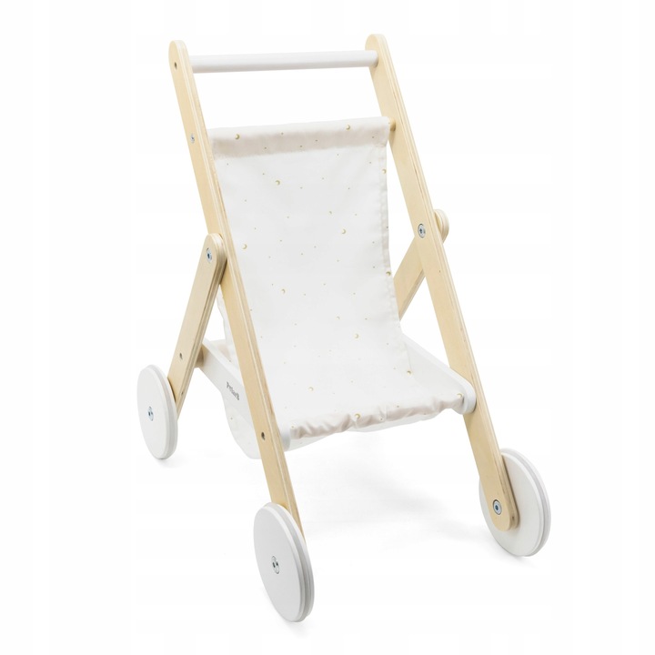 VIGA 44236 PolarB Solidny Designerski Drewniany Wózek dla Lalek Gwiazdki