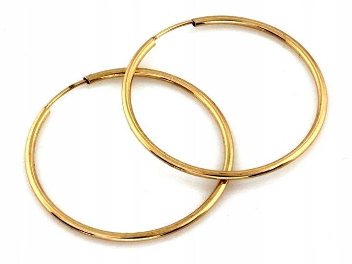 Kolczyki złote koła 30mm 375 9k szarniry 0.68g dla Kobiety na Prezent