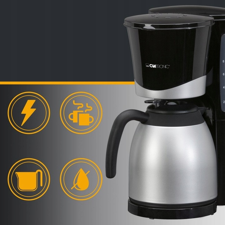 EKSPRES PRZELEWOWY DO KAWY Z TERMOSEM KAWIARKA TERMOS 1L 870W 8-10 FILIŻ