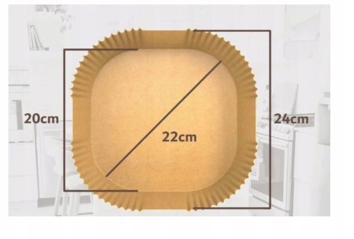 Papier do pieczenia Wkładki do frytkownicy x150 20 cm x 20 cm brązowy