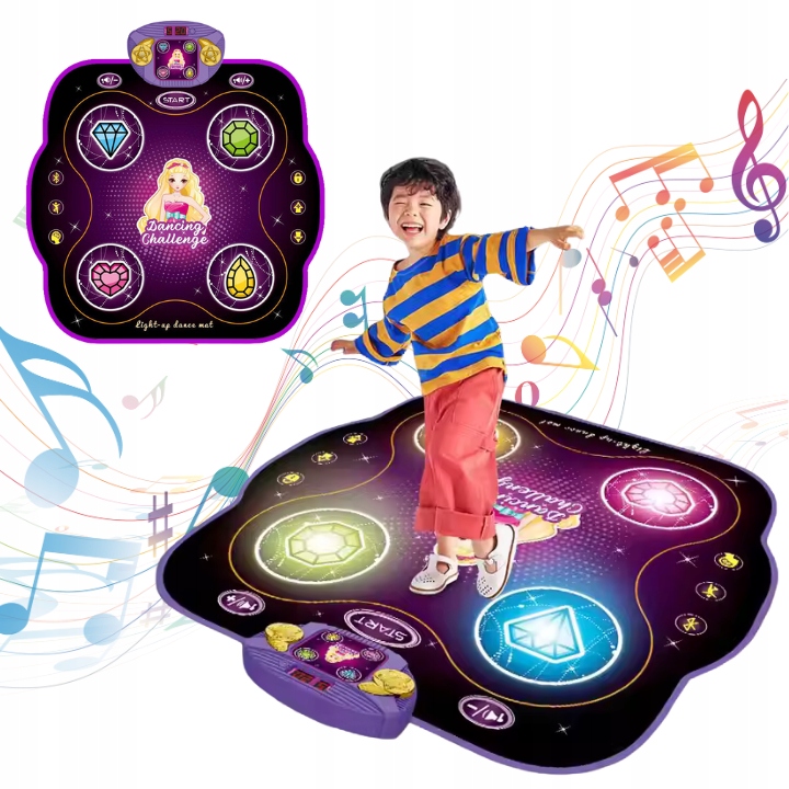 MATA MUZYCZNA GRA ZABAWA INTERAKTYWNA DO TAŃCA DLA DZIECI RÓŻOWA