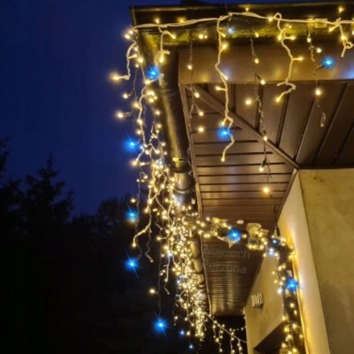 LAMPKI ZEWNĘTRZNE SOPLE LED 500 18M ŚWIATEŁKA ŚWIĄTECZNE CHOINKOWE+ FLASH