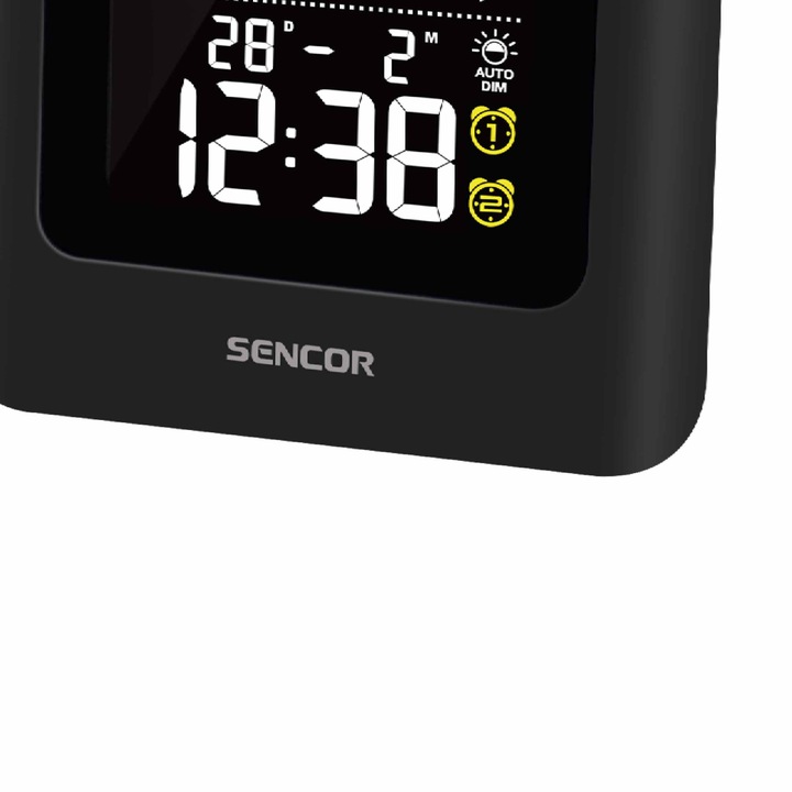 Stacja pogodowa LCD termometr zegar budzik data 3 CZUJNIKI Sencor SWS 4270
