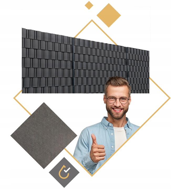 TAŚMA OGRODZENIOWA 19cmX48m + 38 KLIPSY +UV OSŁONA NA OGRODZENIE PŁOT PANEL