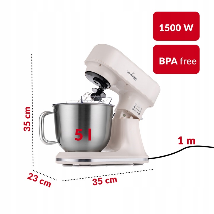 ROBOT PLANETARNY KUCHENNY MIKSER GRZANA MISA WAGA WYŚWIETLACZ FERMENTACJA