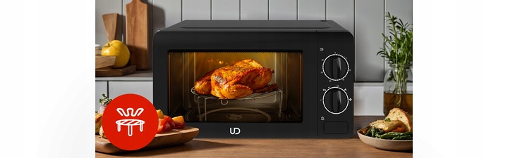 CZARNA KUCHENKA MIKROFALOWA UD MIKROFALÓWKA MIKROFALA WOLNOSTOJĄCA GRILL