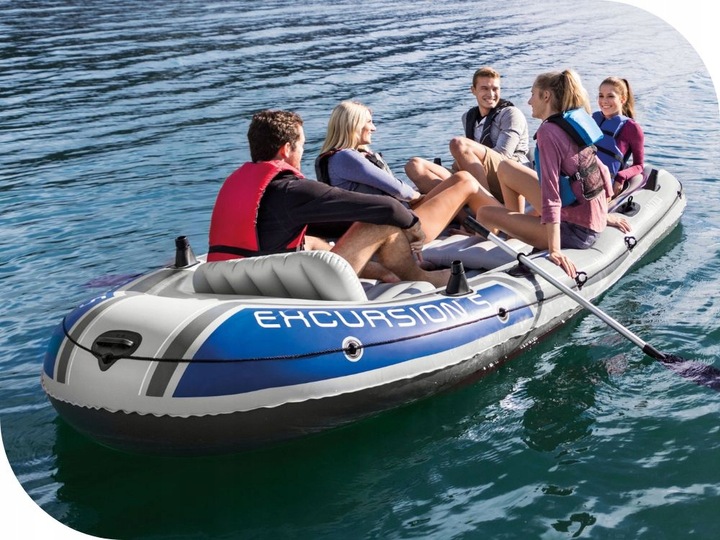 Duży Ponton Turystyczny Intex Excursion 5 POMPKA WIOSŁA 68325 MODEL 2025