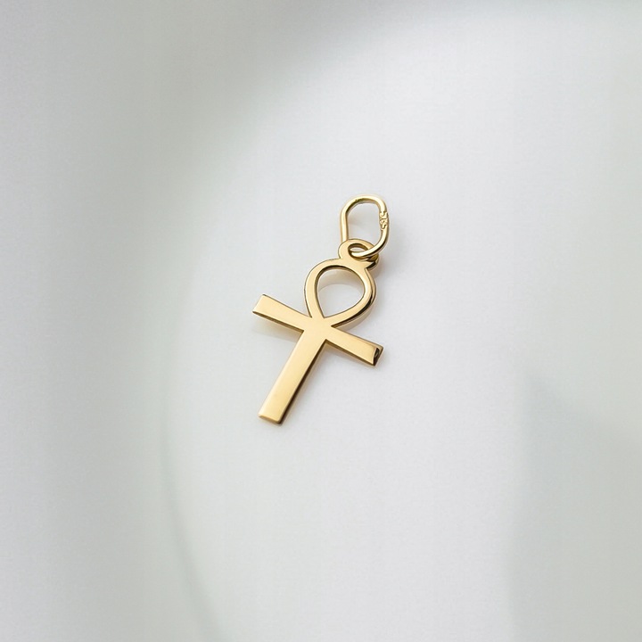 Złota zawieszka krzyżyk Ankh - pr. 585