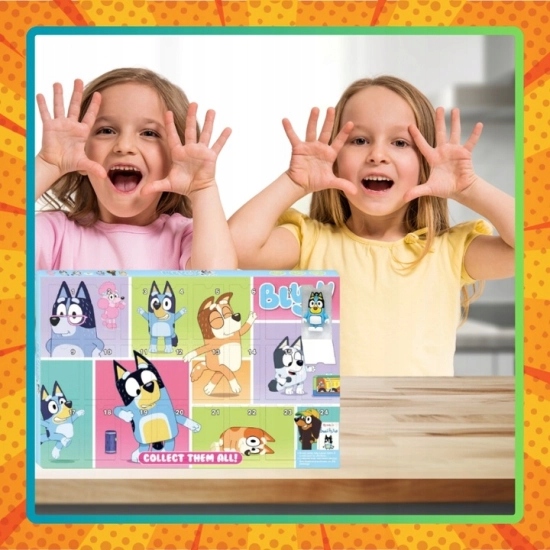 Kalendarz Adwentowy Bluey i Bingo 24sztuki Figurki