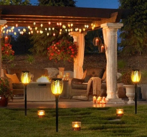 Pochodnie lampy solarne efekt płomienia 50cm